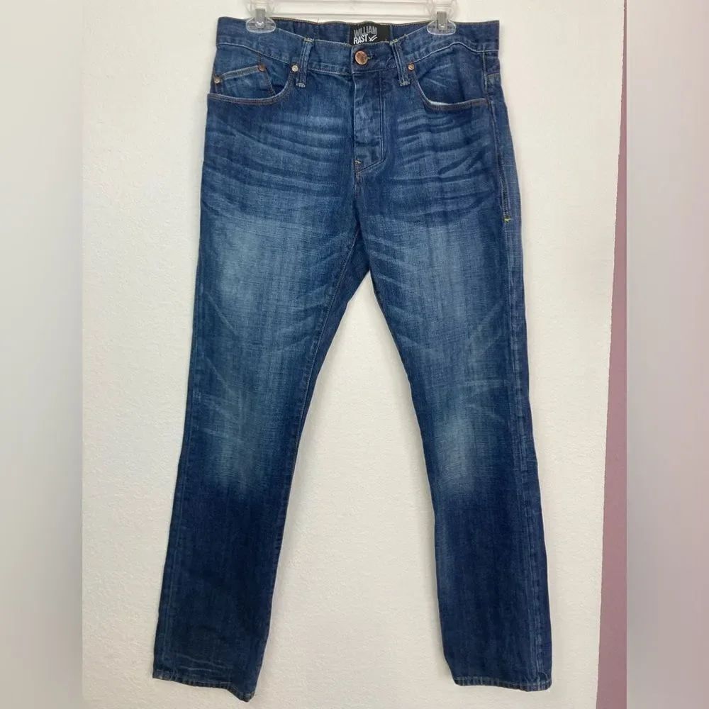 William Rast Taper unisex dark wash 100 % cotton jeans 32x32 cool belt loops